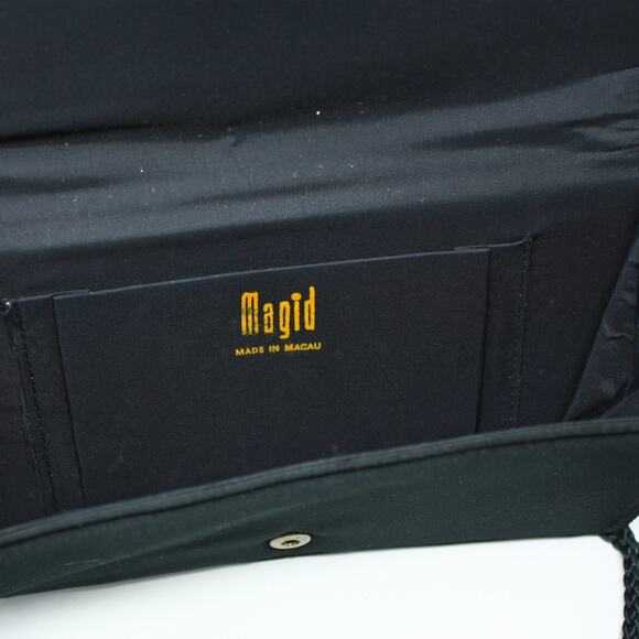 Vintage Magid Tapestry Floral Black Clutch or Shoulder Bag 8x5 – Hey Viv - Picture 6 of 7